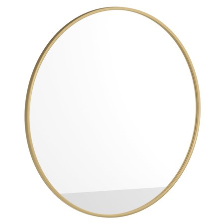 Flash Furniture 36" Round Gold Metal Framed Accent Wall Mirror HFKHD-6GD-CRE8-591315-GG